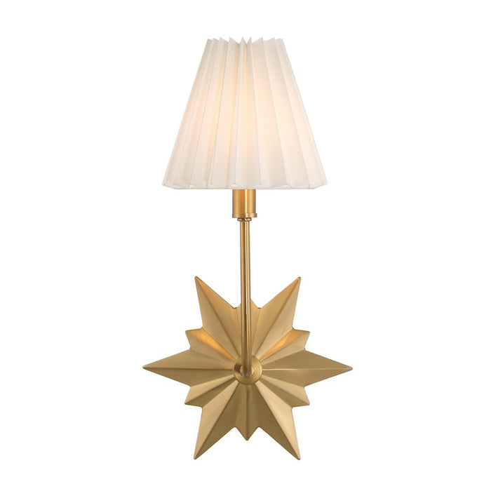 Savoy House Crestwood 1 Light Sconce, Warm Brass