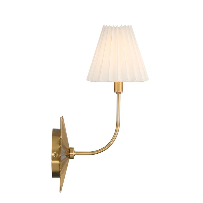 Savoy House Crestwood 1 Light Sconce, Warm Brass