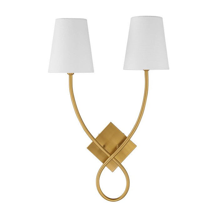 Savoy House Barclay 2 Light Sconce, Warm Brass