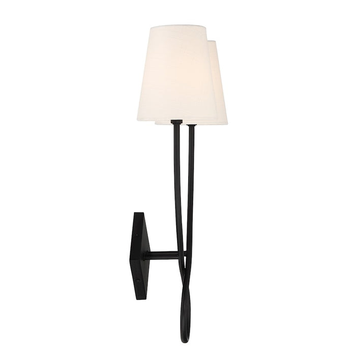 Savoy House Barclay 2 Light Sconce, Matte Black