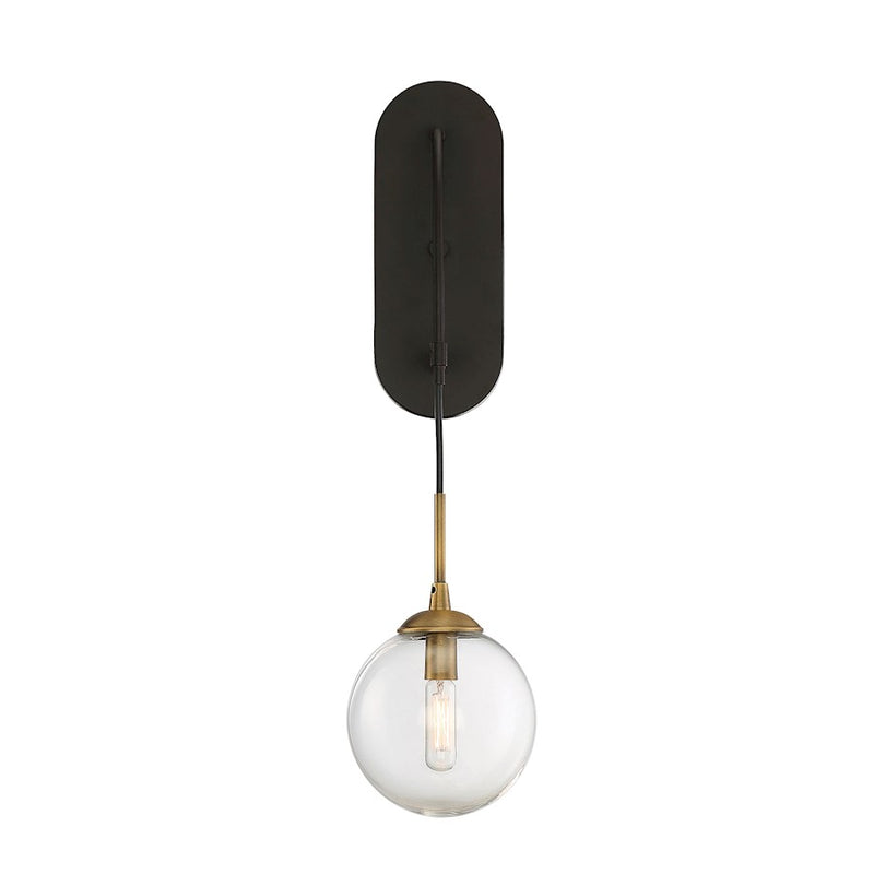 Savoy House Fulton 1-Light Wall Sconce, English Bronze/Warm Brass