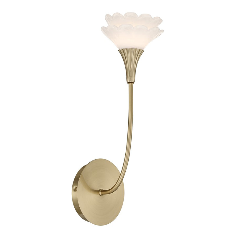 Savoy House Florena 1 Lt Sconce, Noble Brass