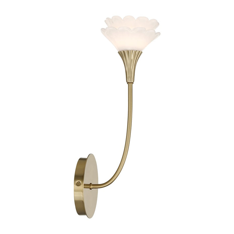 Savoy House Florena 1 Lt Sconce, Noble Brass