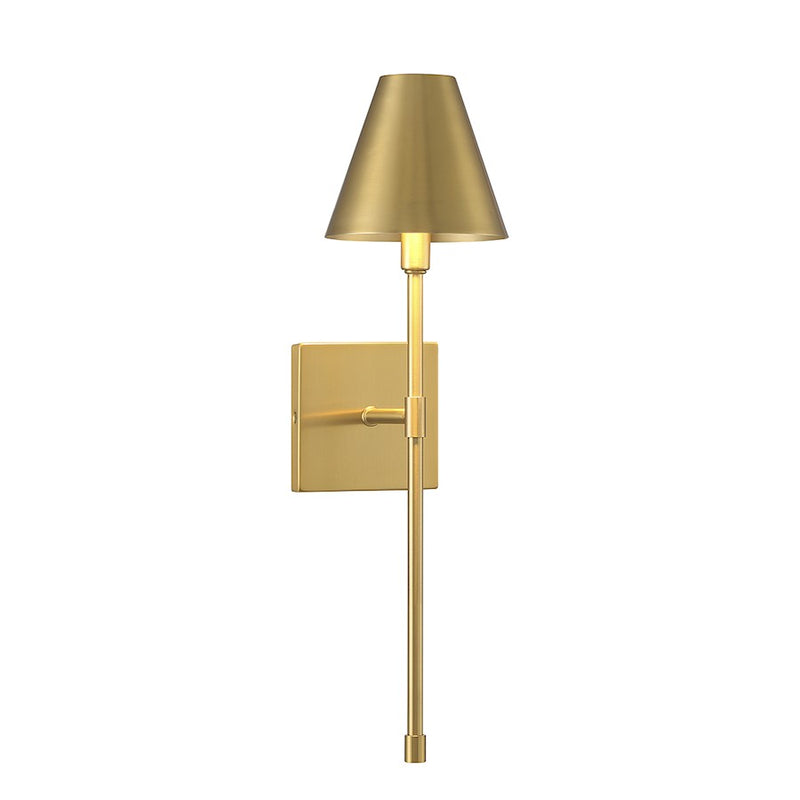 Savoy House Jefferson 1-Light Wall Sconce, Warm Brass