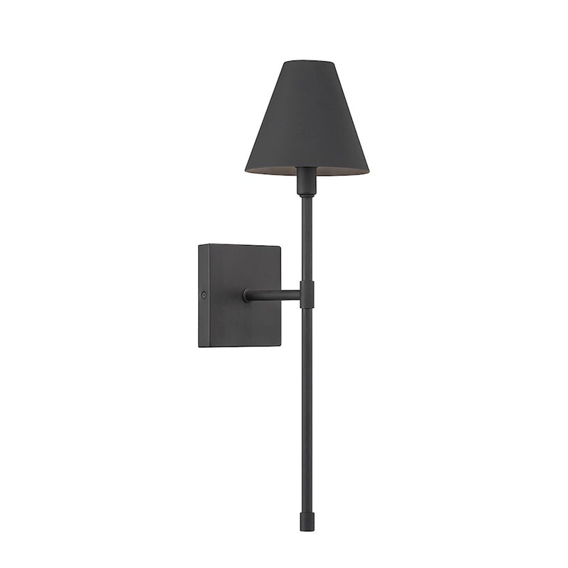 Savoy House Jefferson 1-Light Wall Sconce, Matte Black