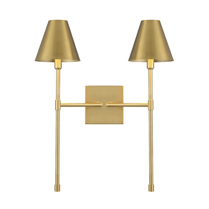 Savoy House Jefferson 2-Light Wall Sconce, Warm Brass - 9-5202-2-322