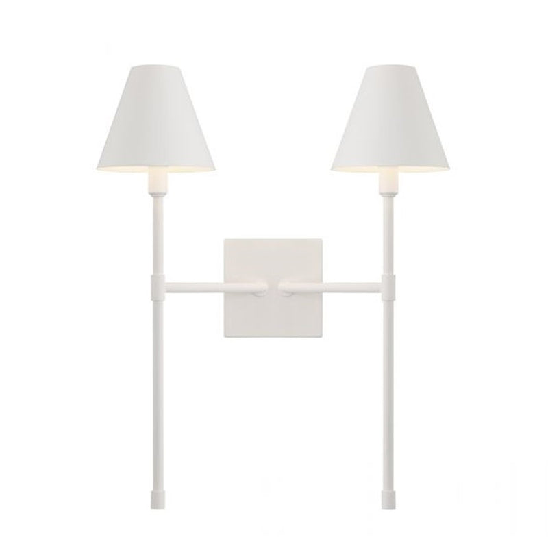 Savoy House Jefferson 2-Light Wall Sconce, Bisque White