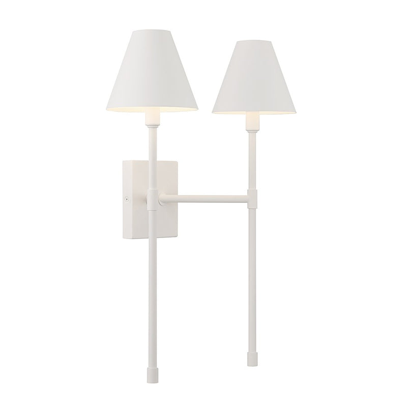 Savoy House Jefferson 2-Light Wall Sconce, Bisque White