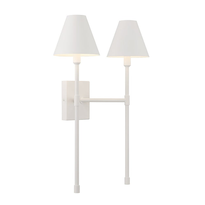 Savoy House Jefferson 2-Light Wall Sconce, Bisque White