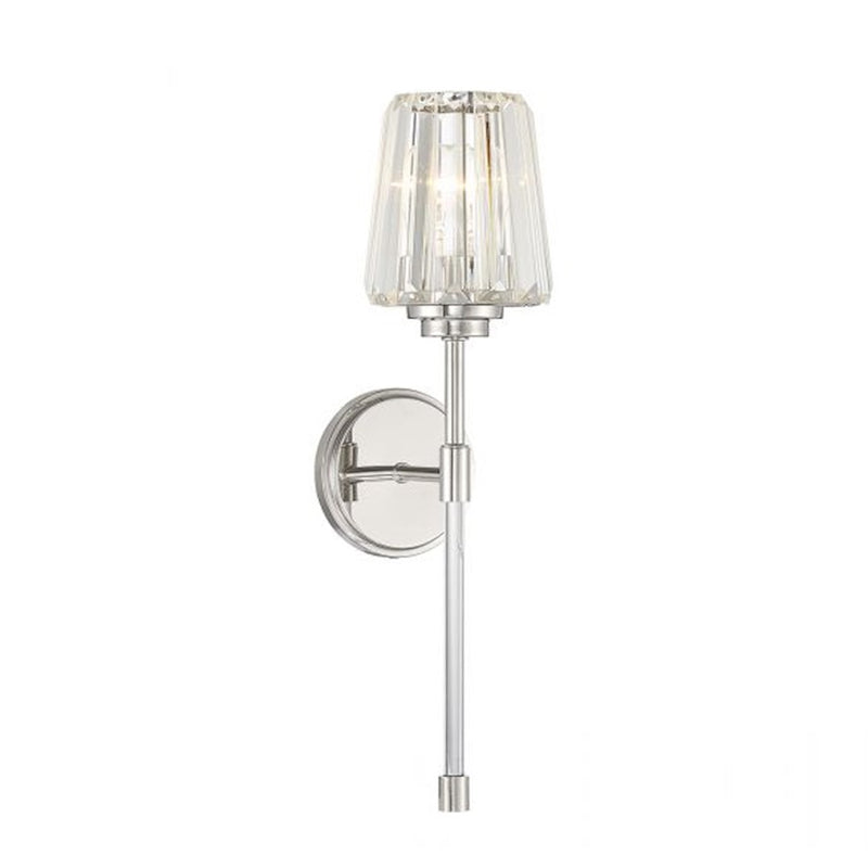 Savoy House Garnet 1-Light Wall Sconce, Polished Nickel