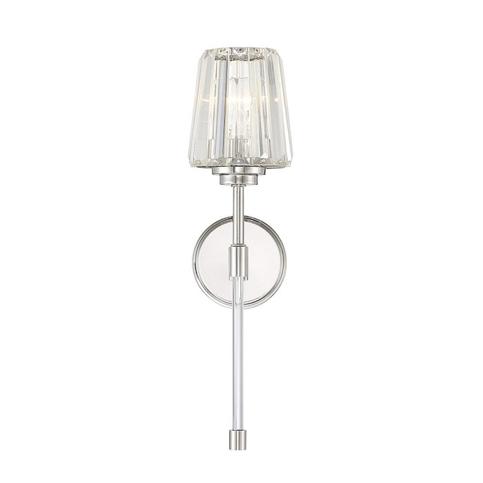 Savoy House Garnet 1-Light Wall Sconce, Polished Nickel