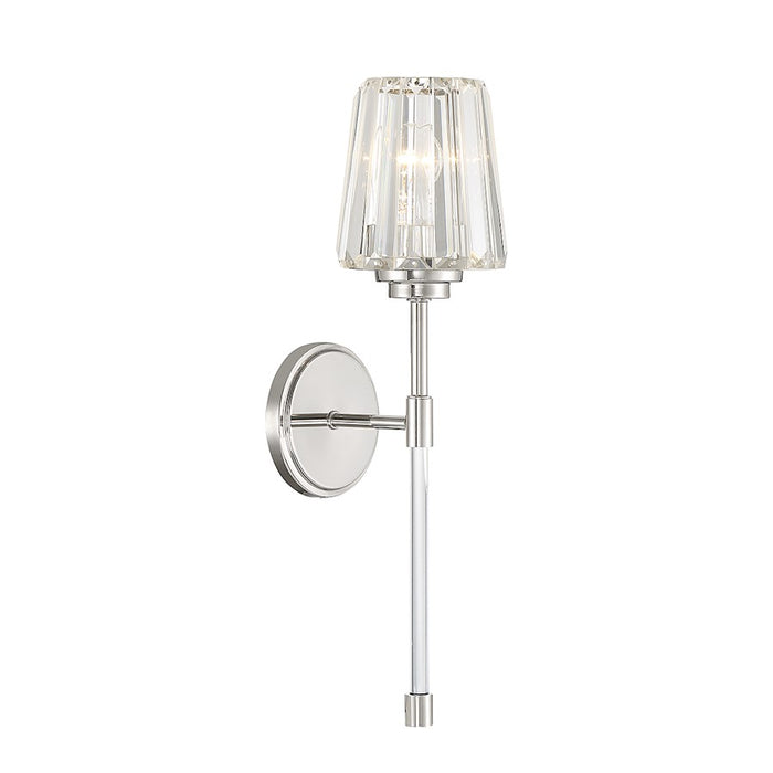 Savoy House Garnet 1-Light Wall Sconce, Polished Nickel