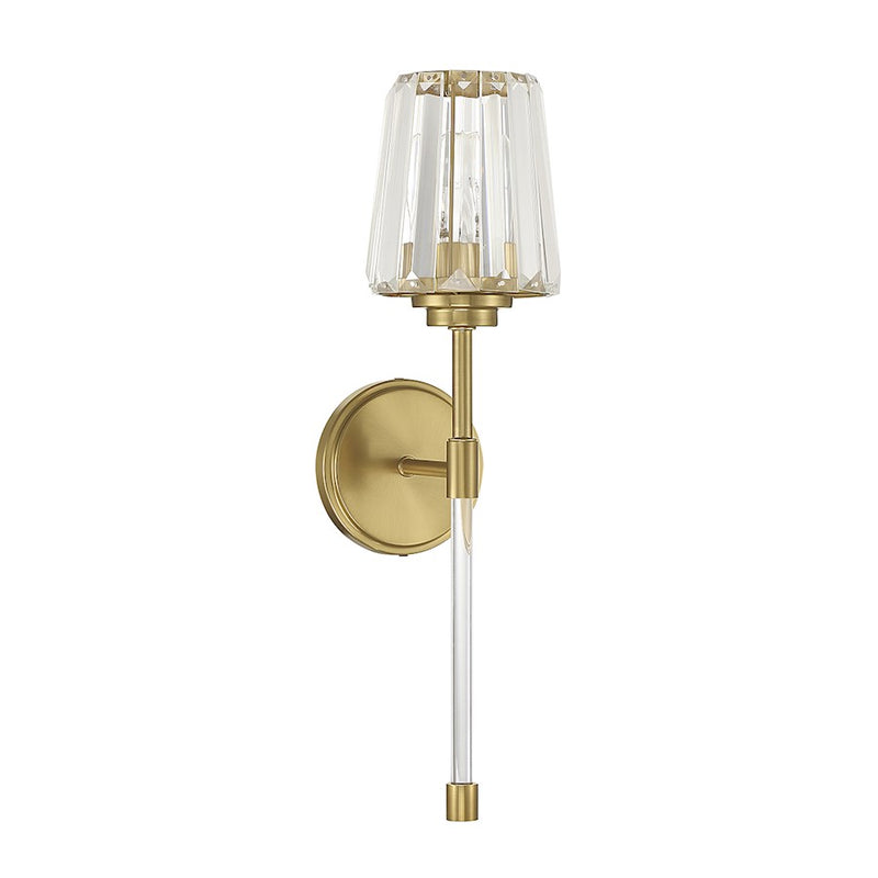 Savoy House Garnet 1-Light Wall Sconce, Warm Brass
