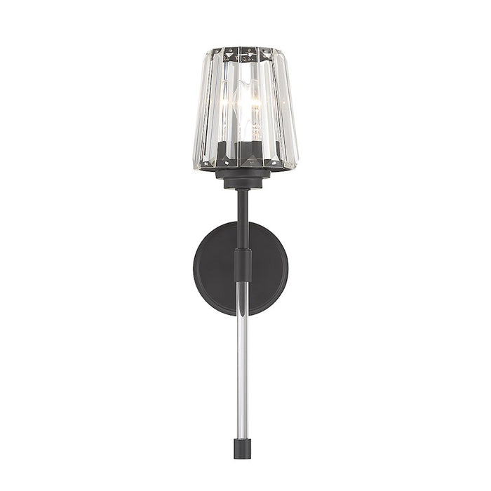 Savoy House Garnet 1-Light Wall Sconce, Matte Black