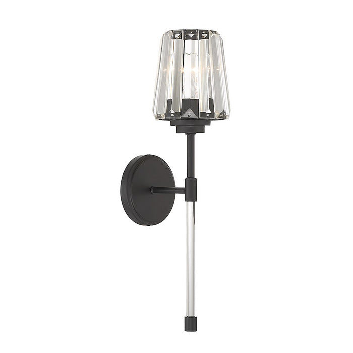 Savoy House Garnet 1-Light Wall Sconce, Matte Black