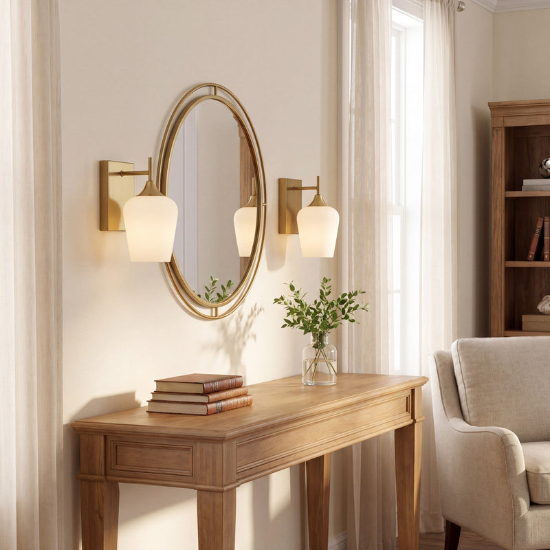 Savoy House Essentials Octave 1 Lt Sconce, Warm Brass