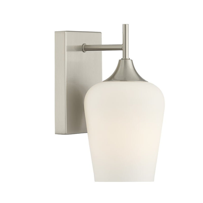 Savoy House Essentials Octave 1 Lt Sconce, Satin Nickel
