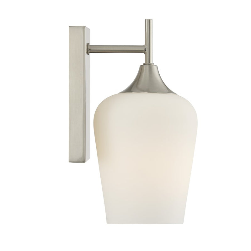 Savoy House Essentials Octave 1 Lt Sconce, Satin Nickel