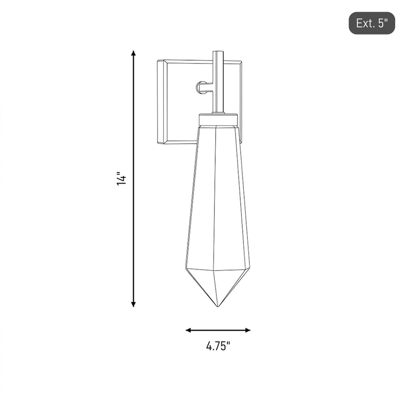 Savoy House Leland 1 Lt Sconce, Noble Brass