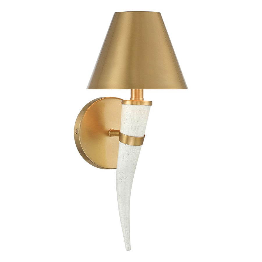 Savoy House Hearne 1 Lt Sconce, Warm Brass - 9-6300-1-322