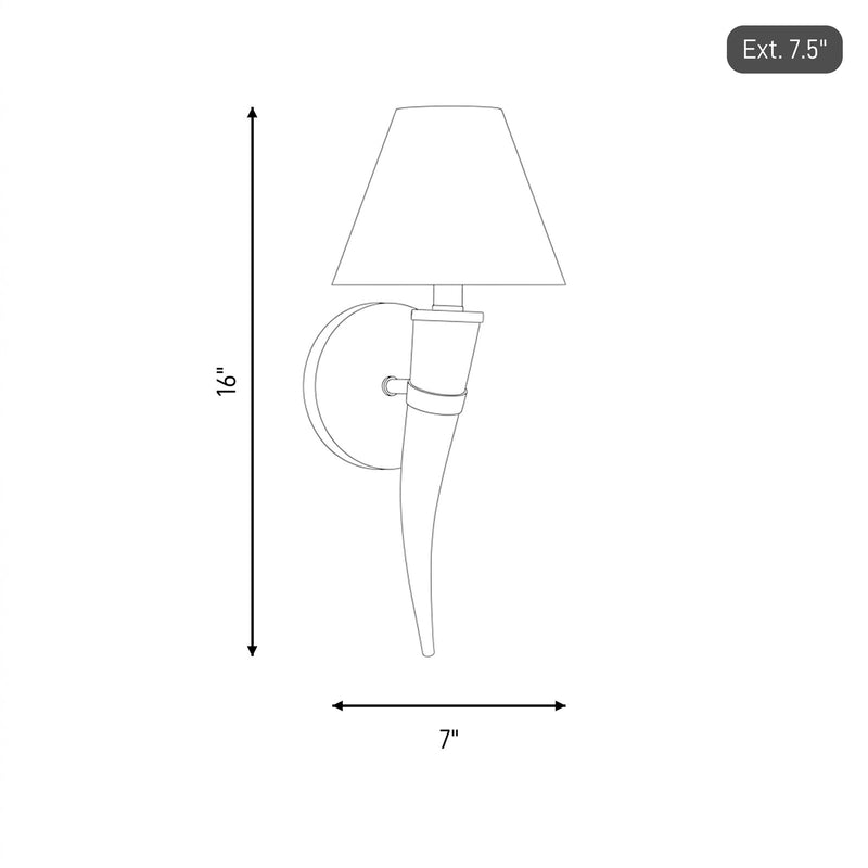 Savoy House Hearne 1 Lt Sconce, Warm Brass