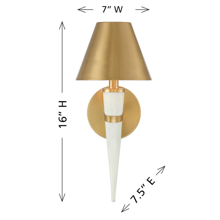 Savoy House Hearne 1 Lt Sconce, Warm Brass