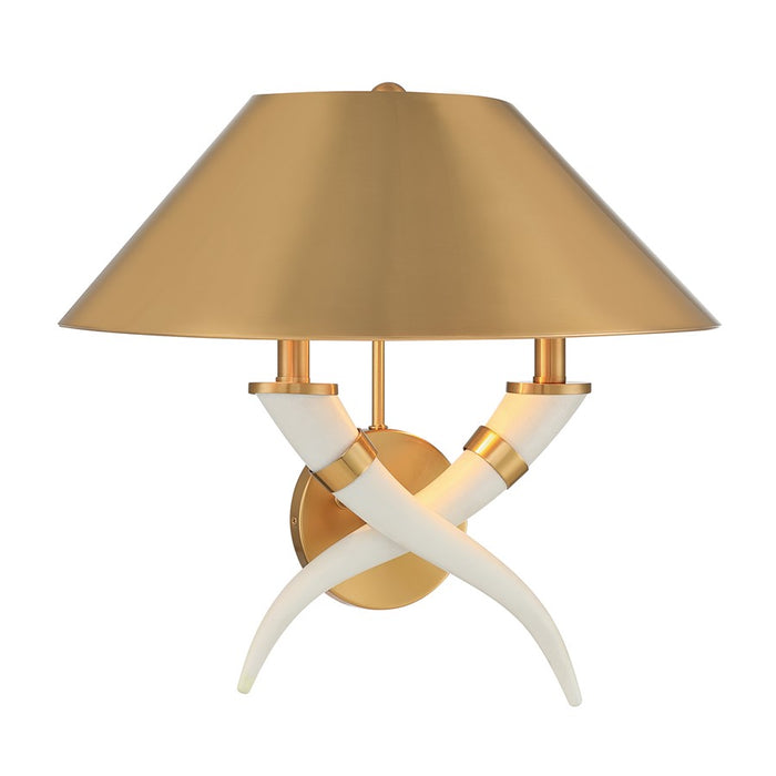 Savoy House Hearne 2 Lt Sconce, Warm Brass