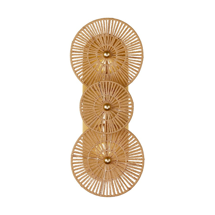 Savoy House Abbott 2 Light Sconce, Distressed Gold - 9-6382-2-60