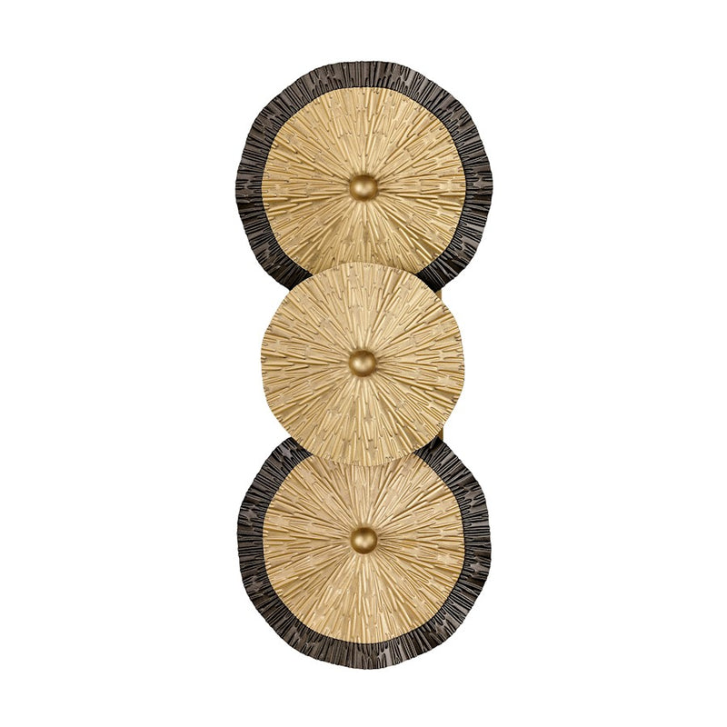 Savoy House Lincoln 2 Light Sconce, Distressed Gold and Bronze