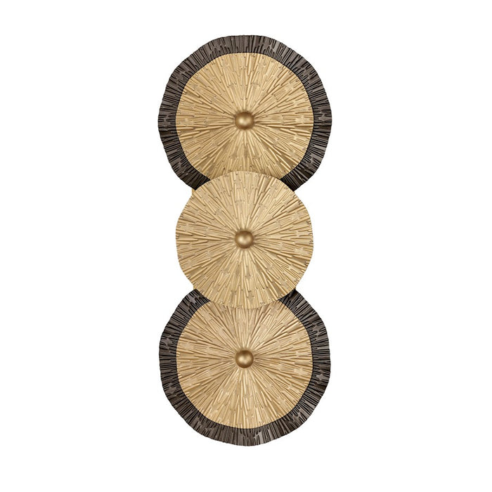 Savoy House Lincoln 2 Light Sconce, Distressed Gold and Bronze