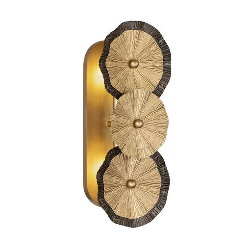 Savoy House Lincoln 2 Light Sconce, Distressed Gold and Bronze