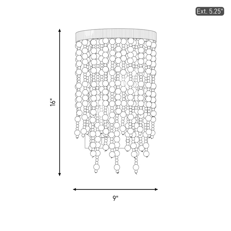 Savoy House Jeanette 2 Lt Sconce, Noble Brass