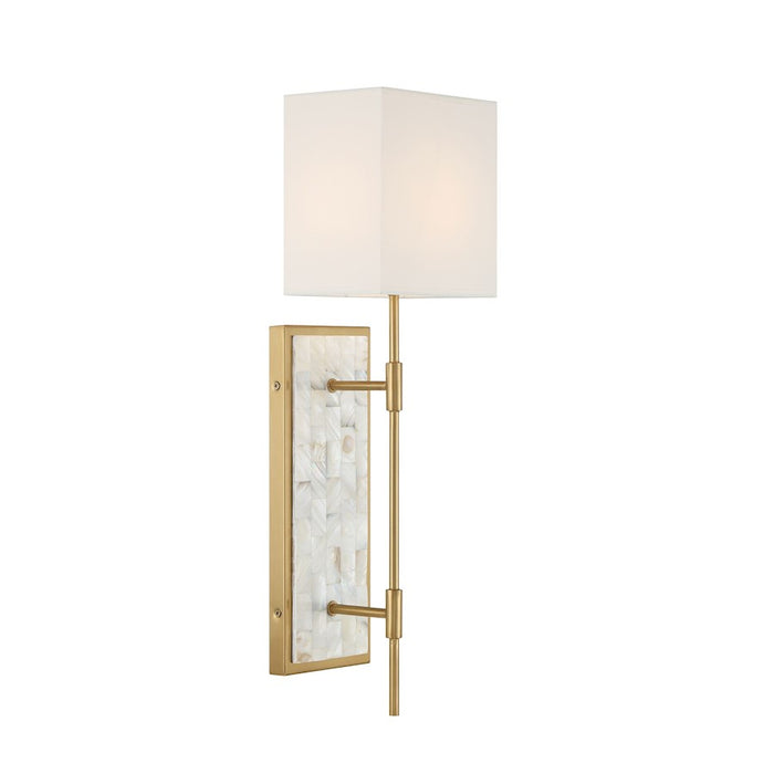 Savoy House Eastover 1 Light Sconce, Warm Brass