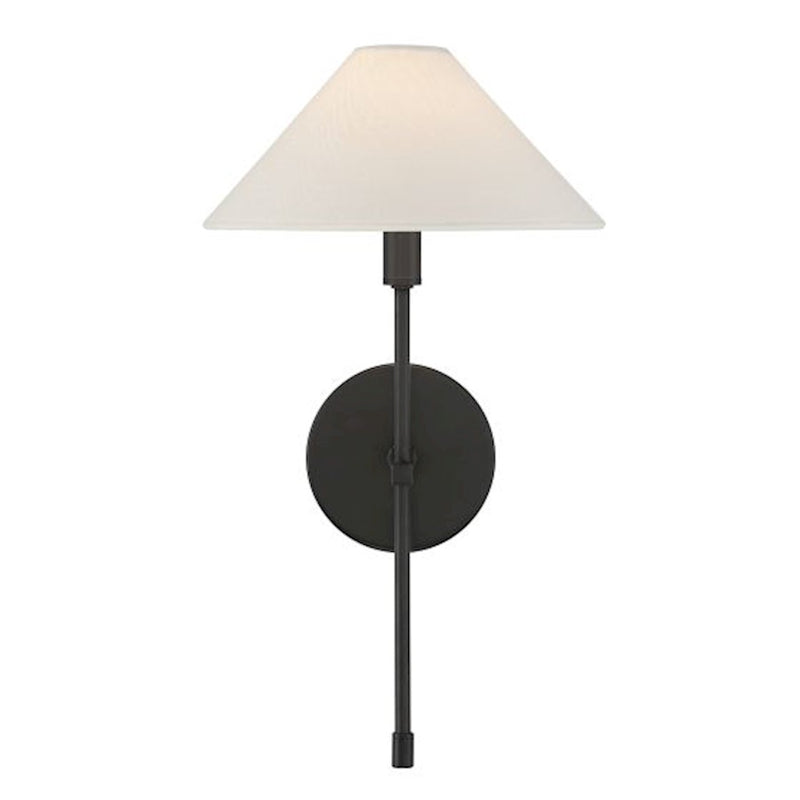 Savoy House Avon 1 Light Sconce, Black Tourmaline