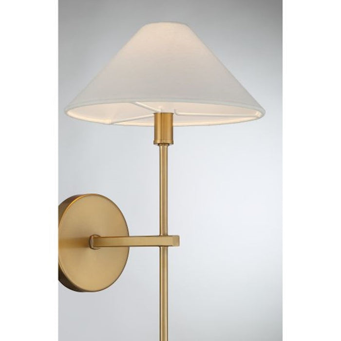 Savoy House Avon 1 Light Sconce, Warm Brass