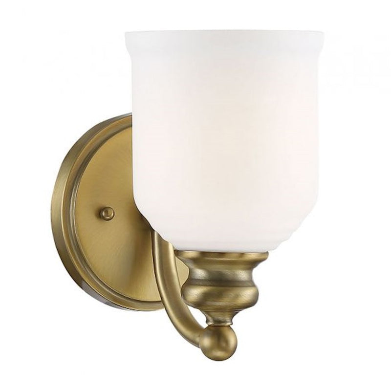 Savoy House Melrose 1-Light Wall Sconce, Warm Brass