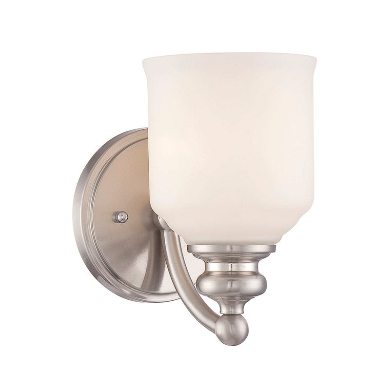 Savoy House Melrose 1-Light Wall Sconce, Satin Nickel