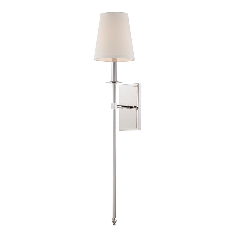 Savoy House Monroe 1-Light 34" Wall Sconce, Polished Nickel