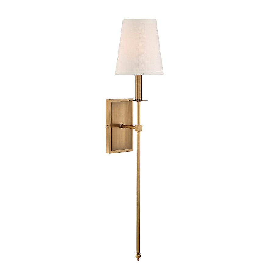 Savoy House Monroe 1-Light 34" Wall Sconce, Warm Brass - 9-7144-1-322