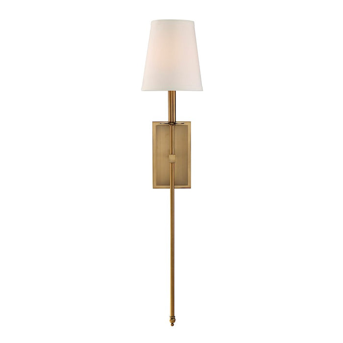 Savoy House Monroe 1-Light 34" Wall Sconce, Warm Brass