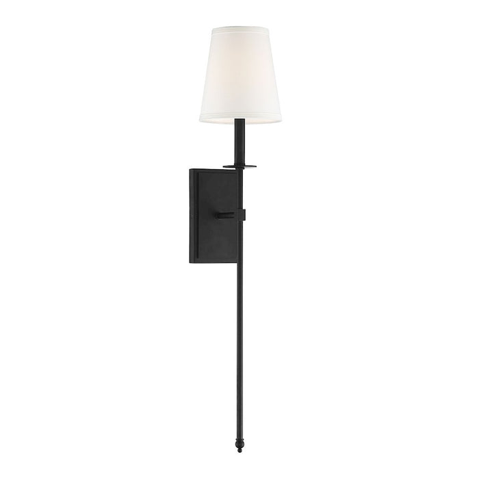 Savoy House Monroe 1-Light 34" Wall Sconce, Matte Black