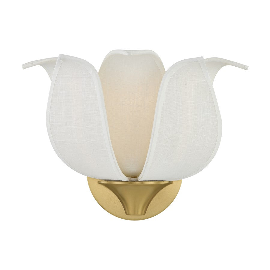 Savoy House Elsie 1 Lt Sconce, Warm Brass - 9-7164-1-322