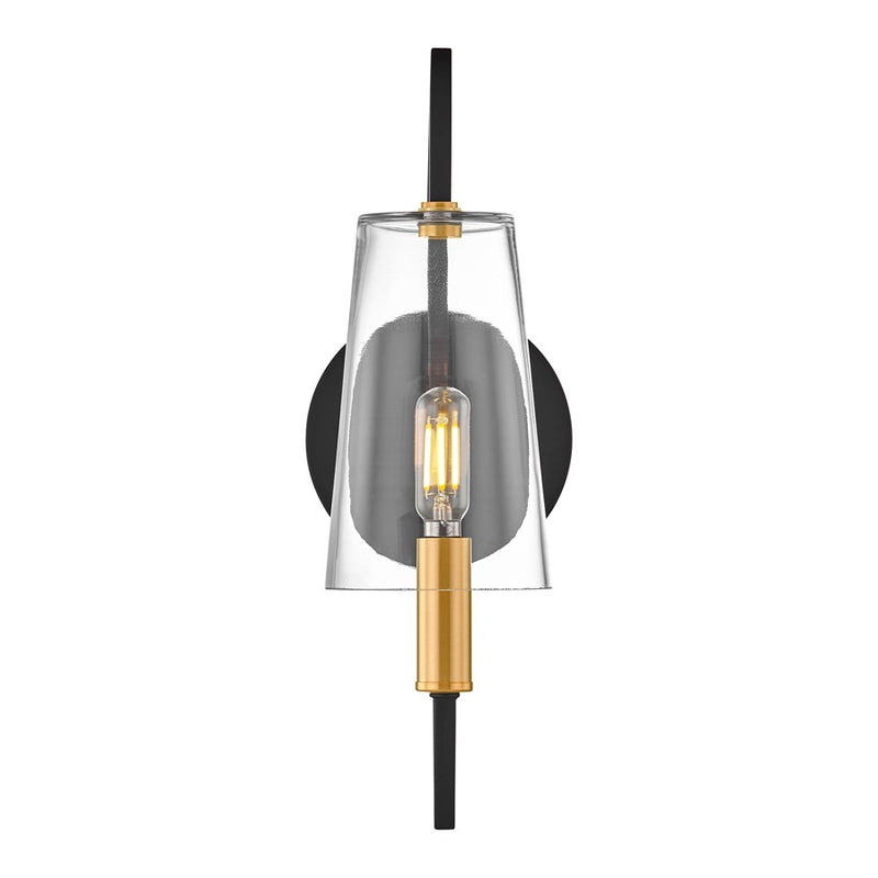 Savoy House Hanley 1 Lt Sconce, Matte Black and Warm Brass