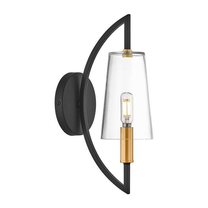 Savoy House Hanley 1 Lt Sconce, Matte Black and Warm Brass