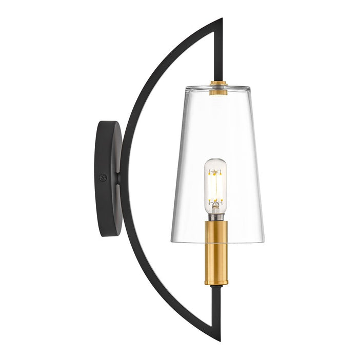 Savoy House Hanley 1 Lt Sconce, Matte Black and Warm Brass