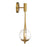 Savoy House Encino 1 Light Sconce, Warm Brass/Clear Seeded Glass