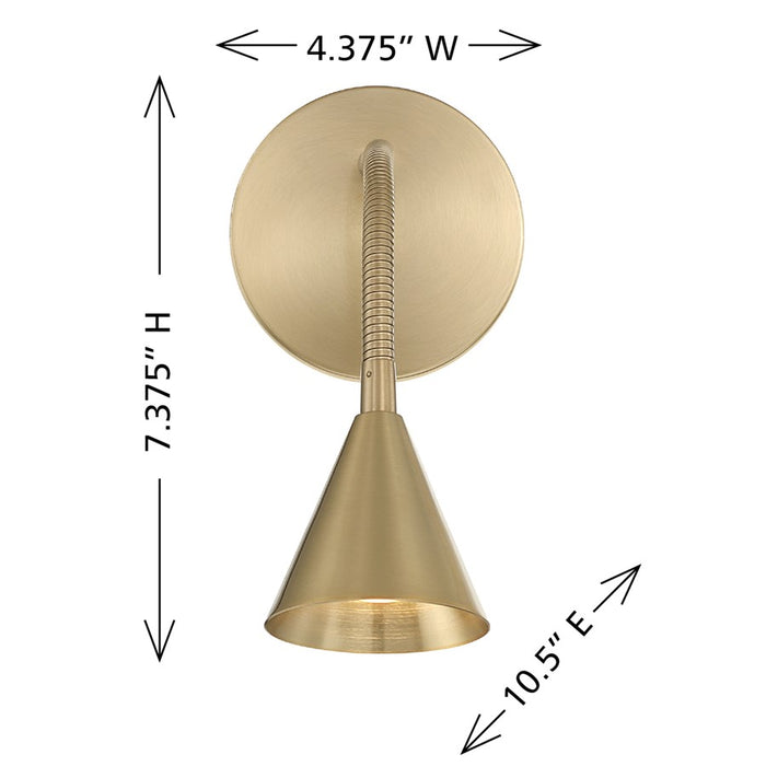Savoy House Pharos 1 Lt Sconce, Noble Brass