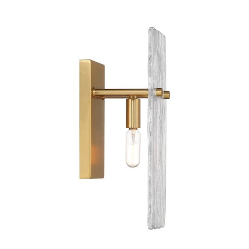 Savoy House Genry 1 Light Sconce, Warm Brass/Handmade Water