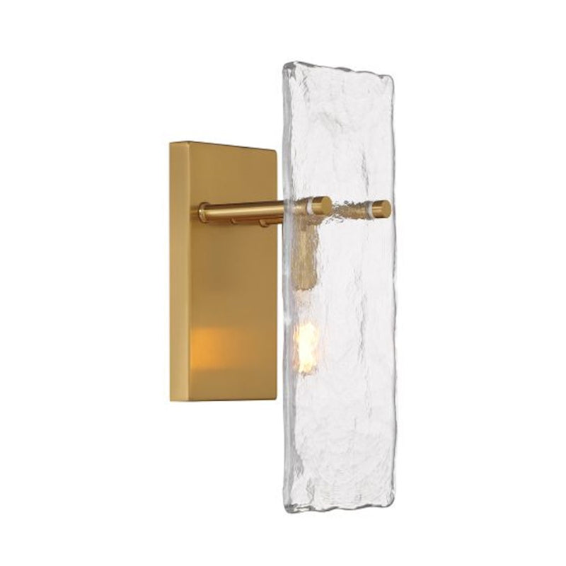 Savoy House Genry 1 Light Sconce, Warm Brass/Handmade Water