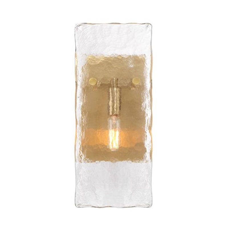 Savoy House Genry 1 Light Sconce, Warm Brass/Handmade Water